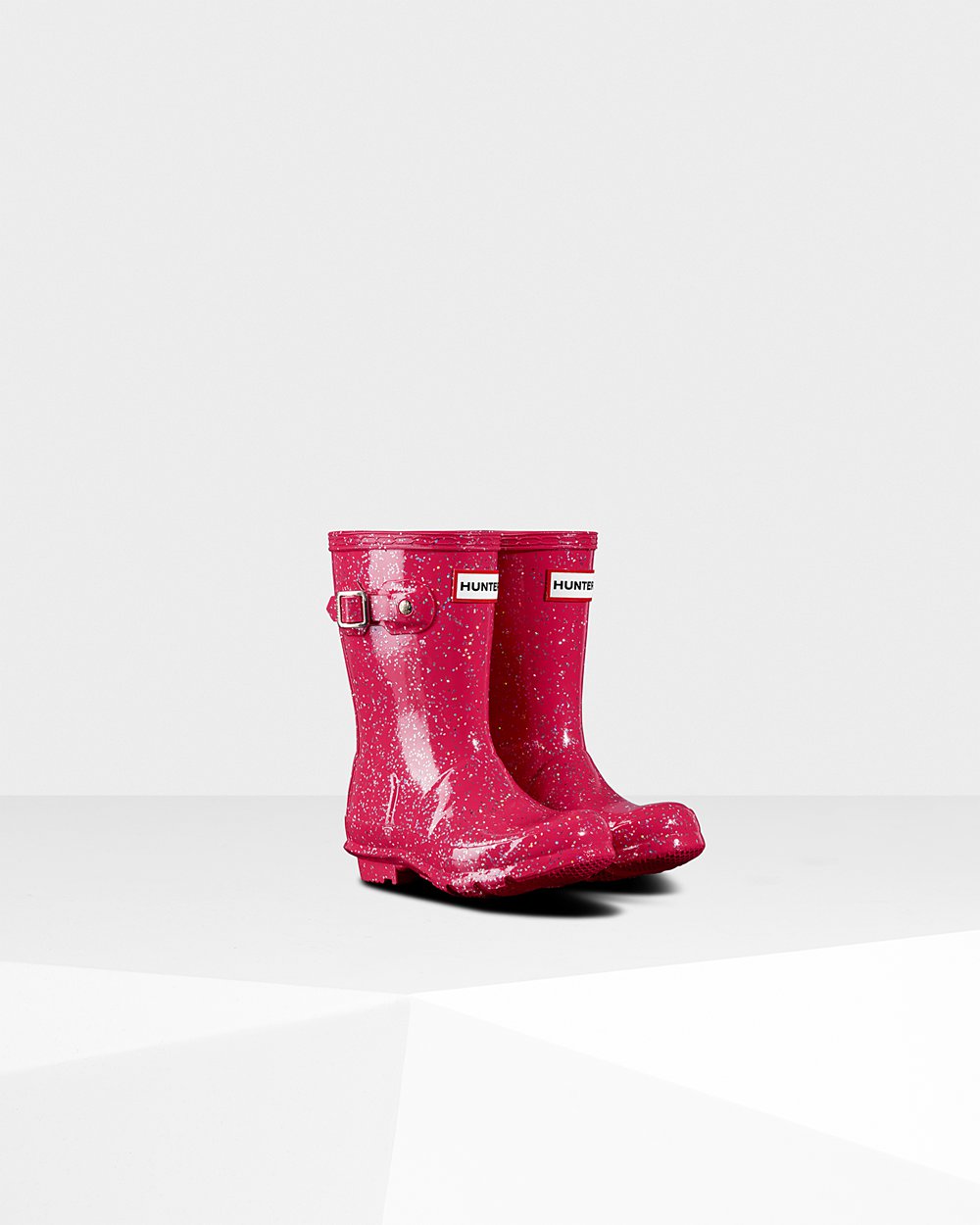 Botas de Lluvia Hunter Niños - Original Little Giant Glitter - Rosas - OBQSFHZ-56